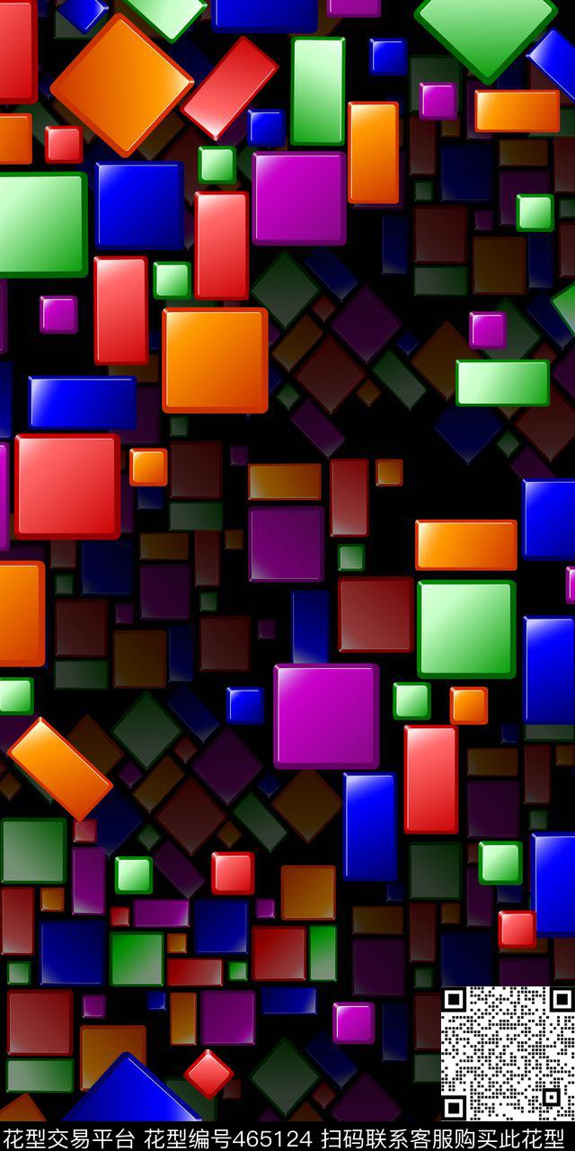 女装华亿平台抽象几何女装数码印花华亿平台下载（图片编号: 465124） - 瓦栏（Walan）