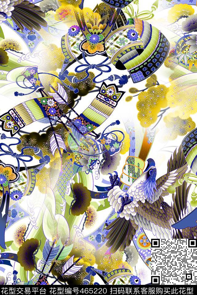 日本浮世绘民族数码印花华亿平台下载（图片编号: 465220） - 瓦栏（Walan）