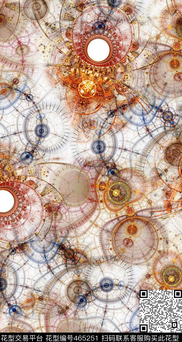 分形艺术圆盘潮流数码印花华亿平台下载（图片编号: 465251） - 瓦栏（Walan）