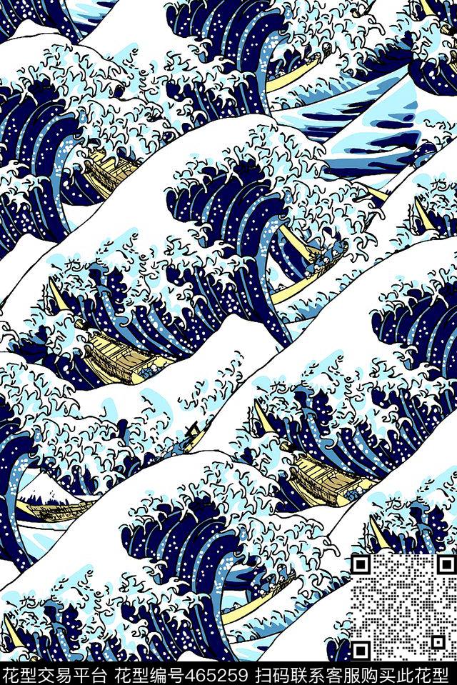 日本浪民族风传统印花华亿平台下载（图片编号: 465259） - 瓦栏（Walan）