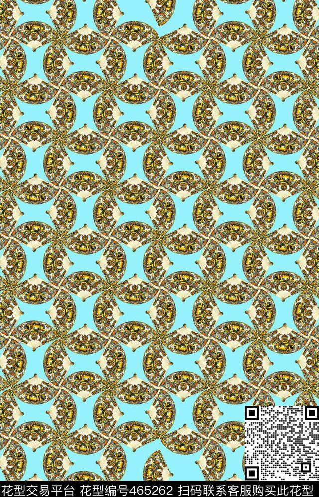 四方连续定位创意数码印花华亿平台下载（图片编号: 465262） - 瓦栏（Walan）