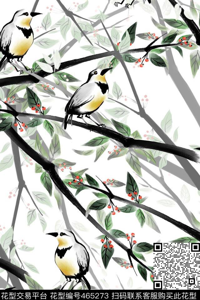 大牌花鸟数码印花华亿平台下载（图片编号: 465273） - 瓦栏（Walan）