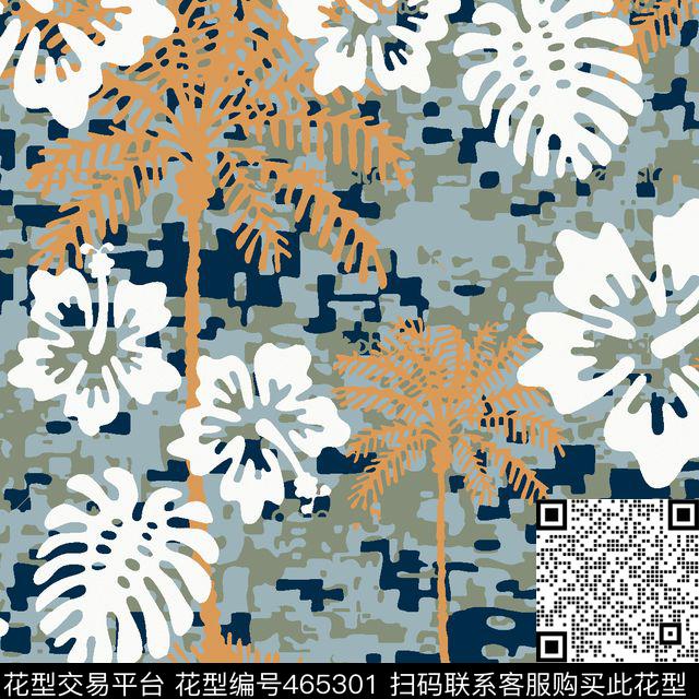 热带树林男装外套运动椰树数码印花华亿平台下载（图片编号: 465301） - 瓦栏（Walan）