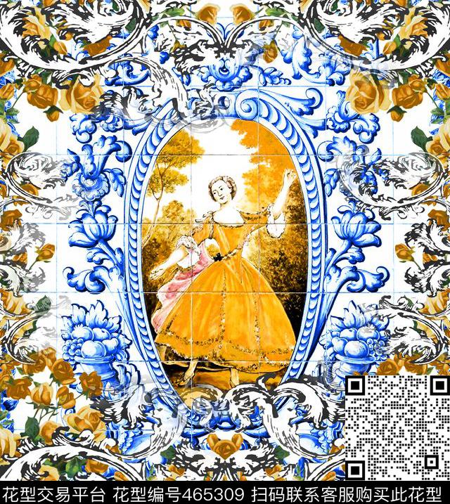 2015秋冬D&G青花瓷数码印花华亿平台下载（图片编号: 465309） - 瓦栏（Walan）