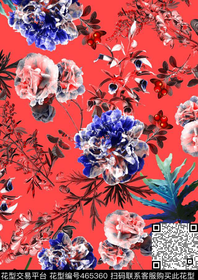 热带植物时尚泳装时尚女装数码印花华亿平台下载（图片编号: 465360） - 瓦栏（Walan）