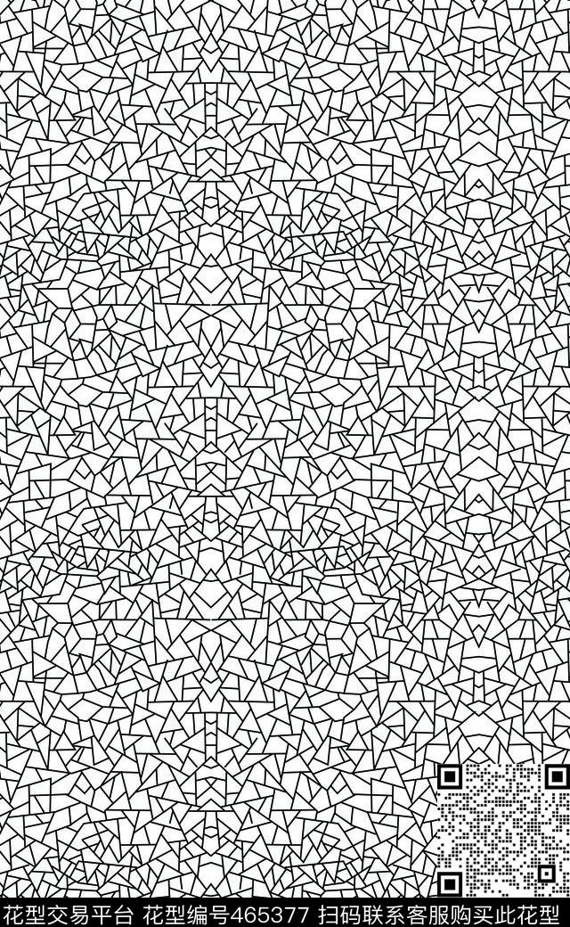 青花瓷冰裂纹几何传统印花华亿平台下载（图片编号: 465377） - 瓦栏（Walan）