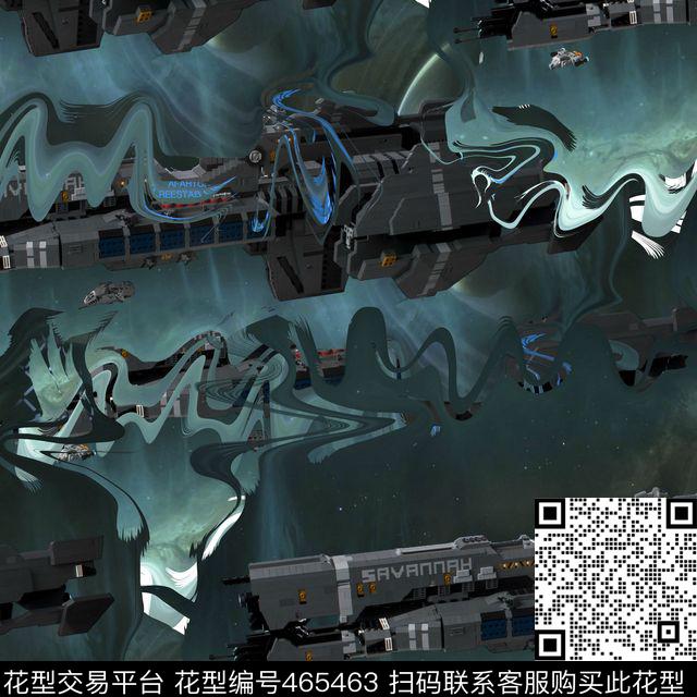 复古太空潮流数码印花华亿平台下载（图片编号: 465463） - 瓦栏（Walan）