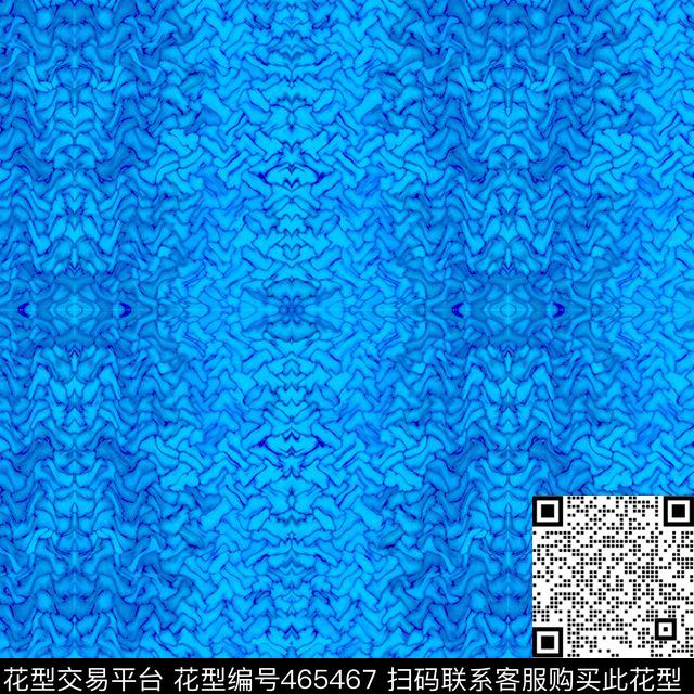蓝色海微波荡漾传统印花华亿平台下载（图片编号: 465467） - 瓦栏（Walan）