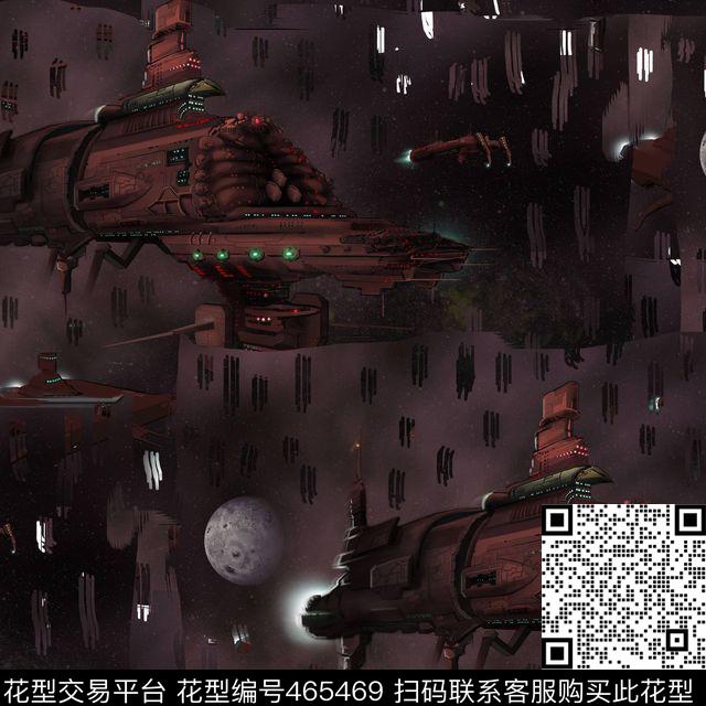 潮流复古太空数码印花华亿平台下载（图片编号: 465469） - 瓦栏（Walan）