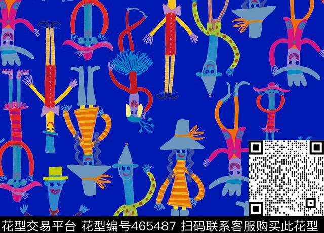 可爱小丑数码·可爱婴童趣味数码印花华亿平台下载（图片编号: 465487） - 瓦栏（Walan）