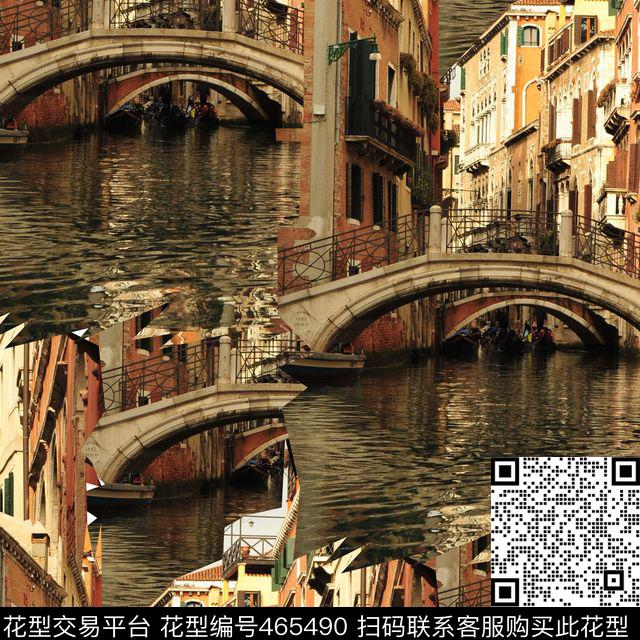 潮流复古建筑数码印花华亿平台下载（图片编号: 465490） - 瓦栏（Walan）