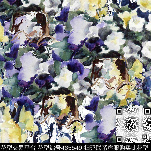 潮流衬衫华亿平台抽象数码印花华亿平台下载（图片编号: 465549） - 瓦栏（Walan）