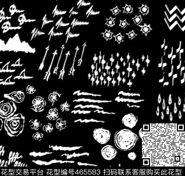 时尚符号黑板传统印花华亿平台下载（图片编号: 465583） - 瓦栏（Walan）