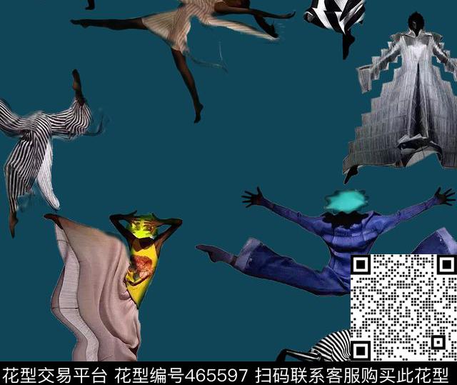 三宅一生舞蹈时尚流行数码印花华亿平台下载（图片编号: 465597） - 瓦栏（Walan）