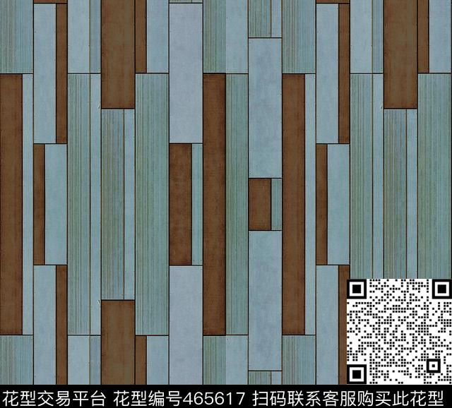 木质条纹撞色数码印花华亿平台下载（图片编号: 465617） - 瓦栏（Walan）
