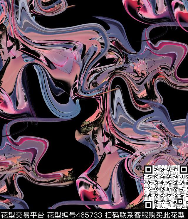 潮流抽象夹克华亿平台数码印花华亿平台下载（图片编号: 465733） - 瓦栏（Walan）