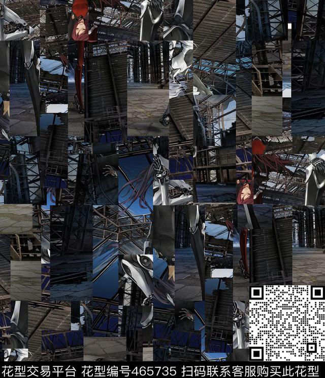 复古夹克华亿平台解构主义数码印花华亿平台下载（图片编号: 465735） - 瓦栏（Walan）