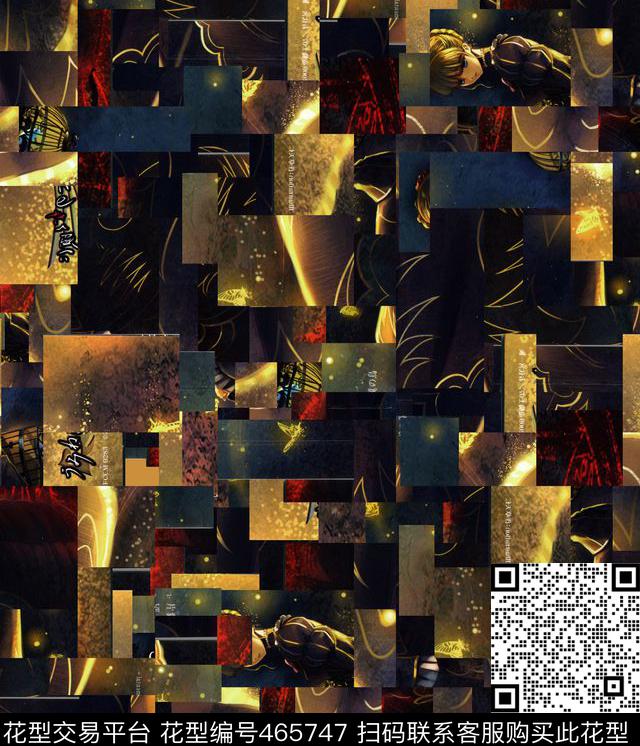 复古解构潮流数码印花华亿平台下载（图片编号: 465747） - 瓦栏（Walan）