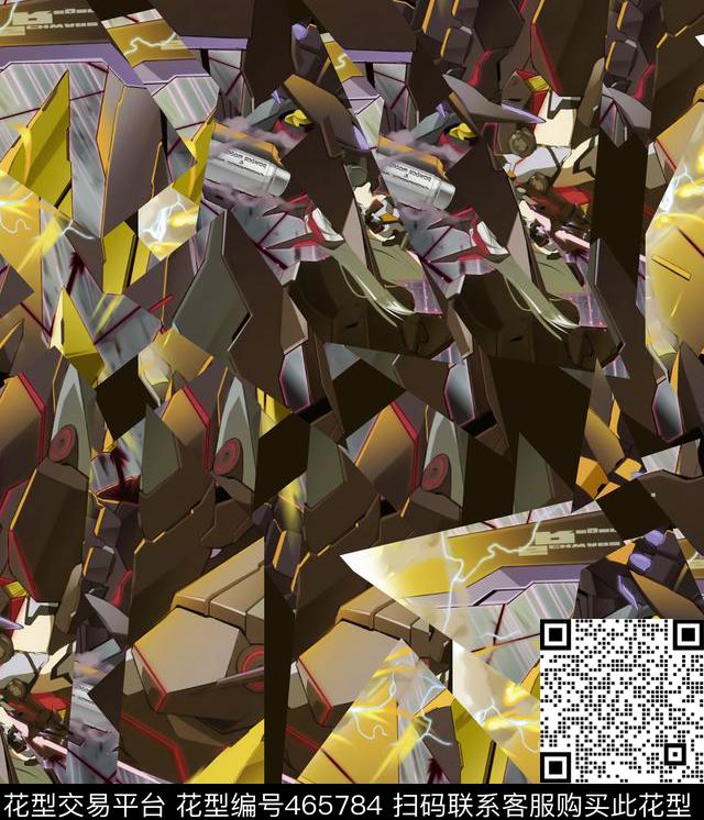 解构男装华亿平台抽象数码印花华亿平台下载（图片编号: 465784） - 瓦栏（Walan）