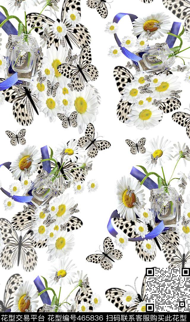 蝴蝶花卉花组数码印花华亿平台下载（图片编号: 465836） - 瓦栏（Walan）