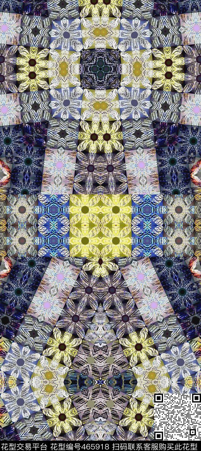 复古花卉肌理数码印花华亿平台下载（图片编号: 465918） - 瓦栏（Walan）