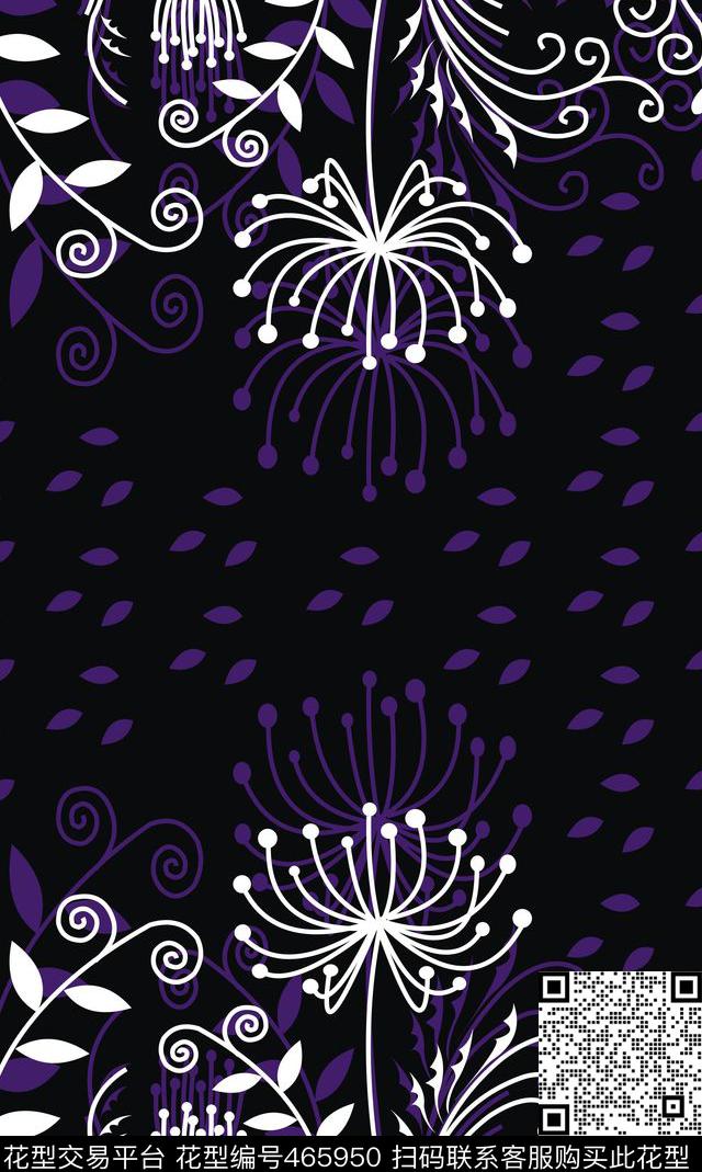 定位华亿平台矢量花卉传统印花华亿平台下载（图片编号: 465950） - 瓦栏（Walan）