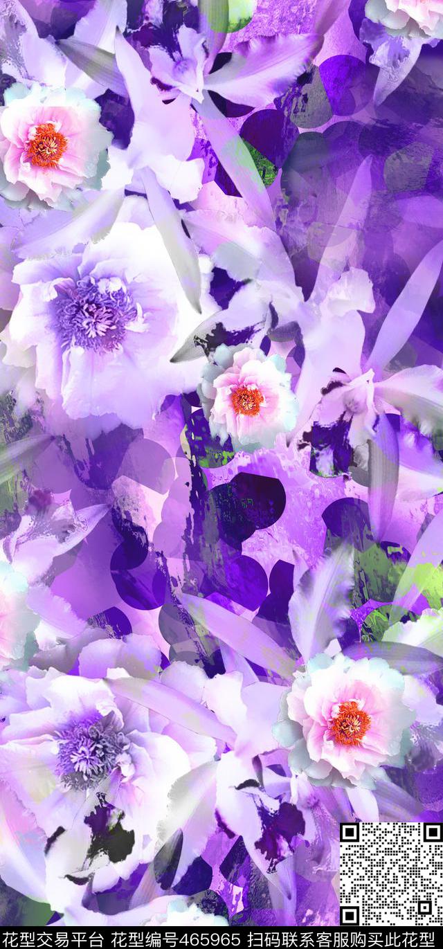 抽象花卉女装华亿平台女装数码印花华亿平台下载（图片编号: 465965） - 瓦栏（Walan）