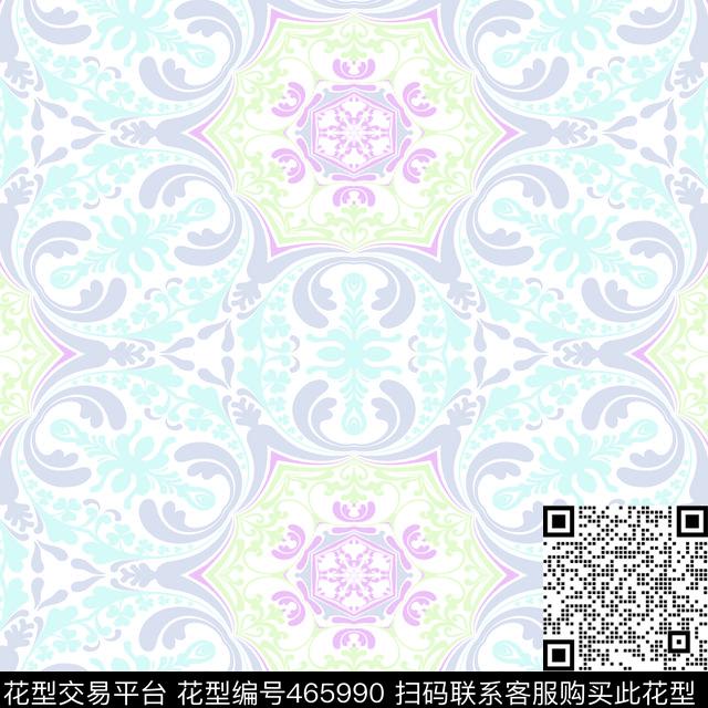 民族风贵气花纹家纺丝巾传统印花华亿平台下载（图片编号: 465990） - 瓦栏（Walan）