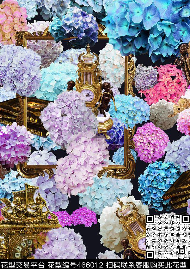 欧洲风乱花欧式家具数码印花华亿平台下载（图片编号: 466012） - 瓦栏（Walan）