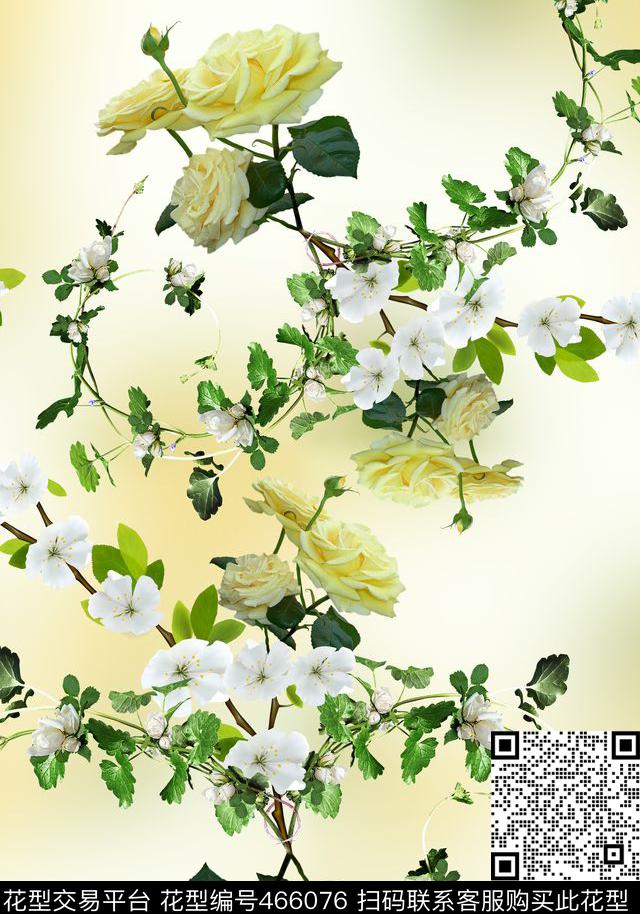 服装花卉时尚数码印花华亿平台下载（图片编号: 466076） - 瓦栏（Walan）