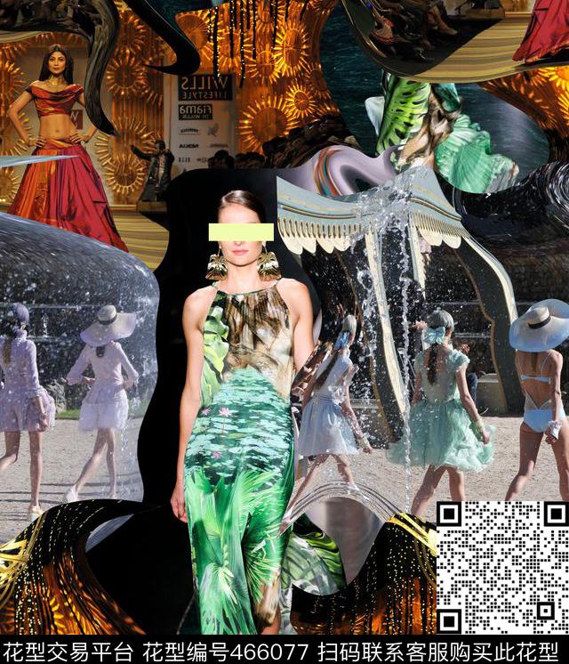 潮流复古概念数码印花华亿平台下载（图片编号: 466077） - 瓦栏（Walan）