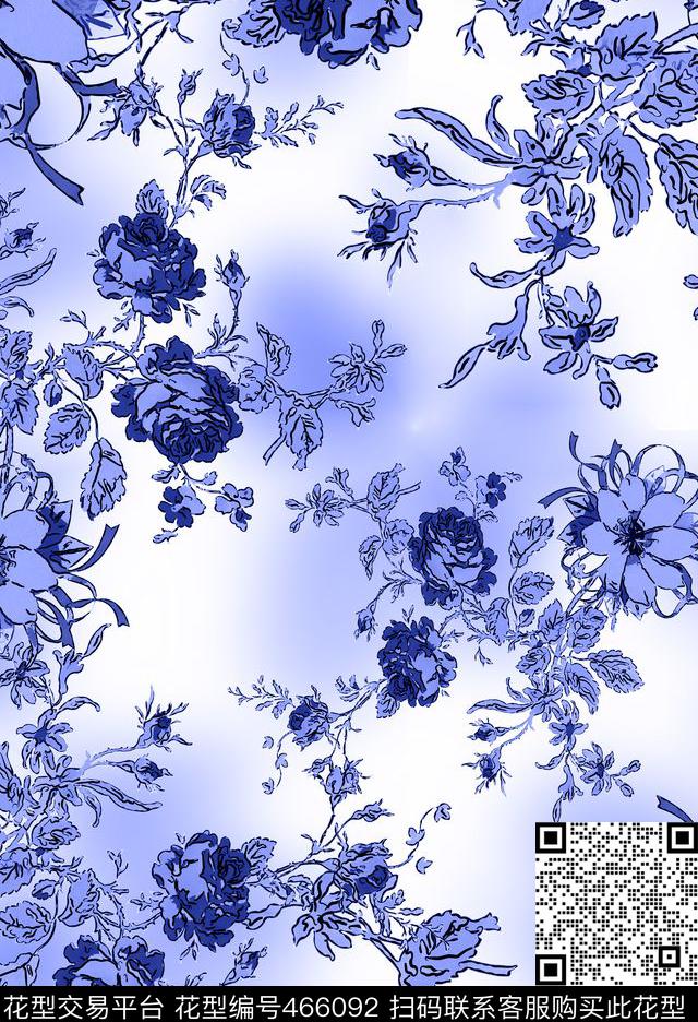 服装花卉时尚数码印花华亿平台下载（图片编号: 466092） - 瓦栏（Walan）