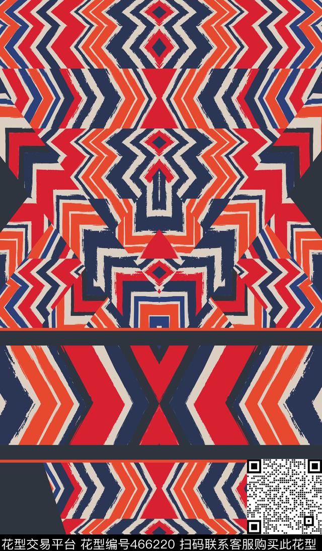 几何时尚线条传统印花华亿平台下载（图片编号: 466220） - 瓦栏（Walan）