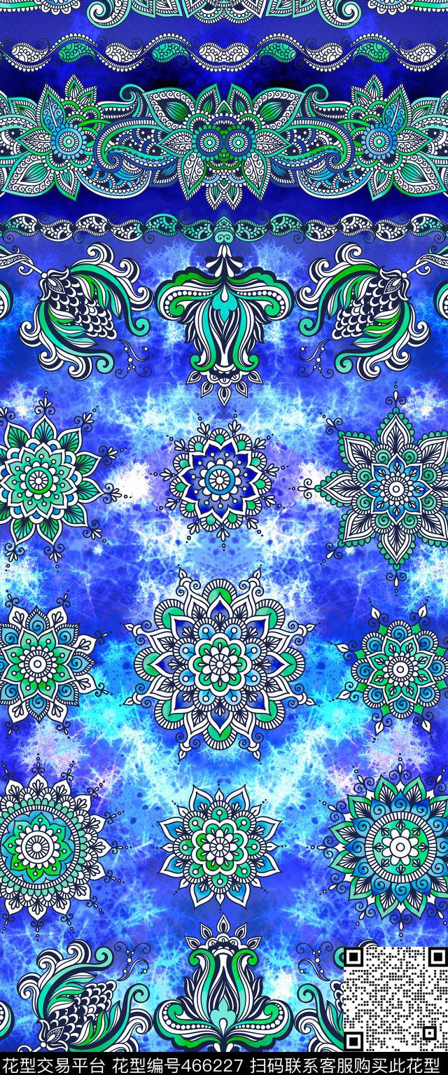 民族风波西米亚风佩斯利数码印花华亿平台下载（图片编号: 466227） - 瓦栏（Walan）