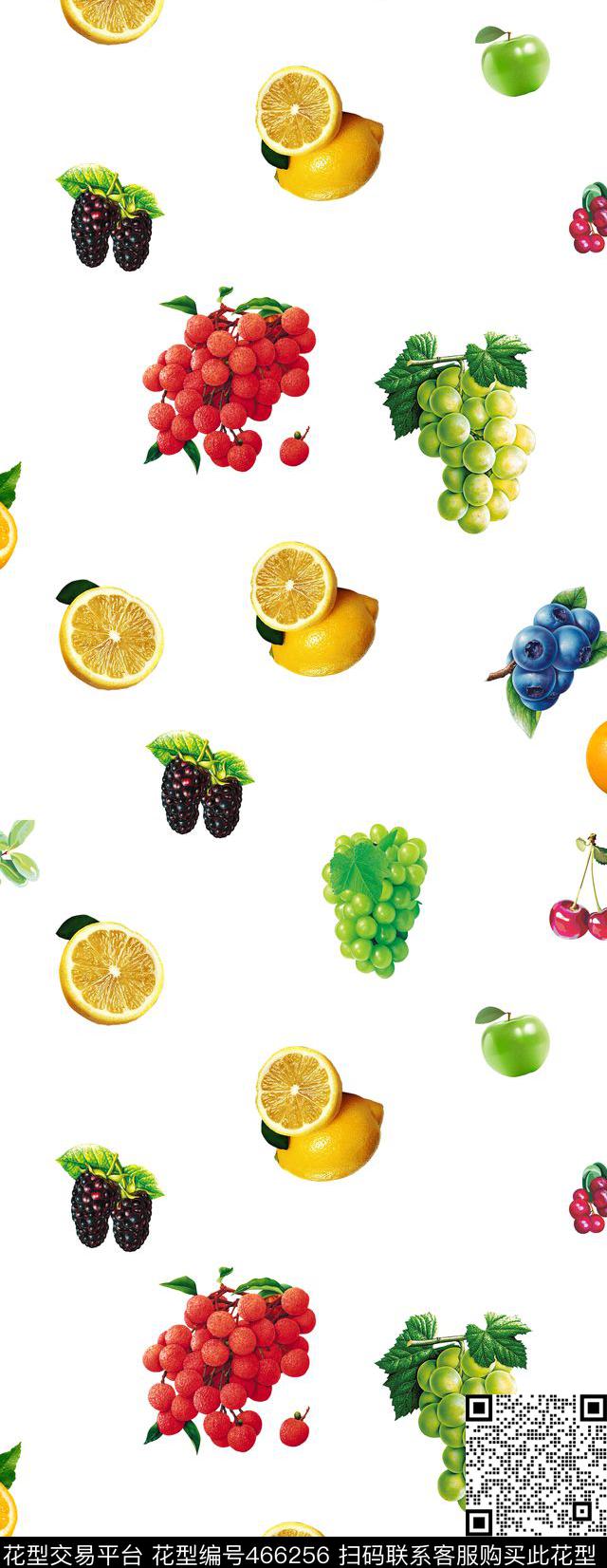 夏日水果派对清凉数码印花华亿平台下载（图片编号: 466256） - 瓦栏（Walan）