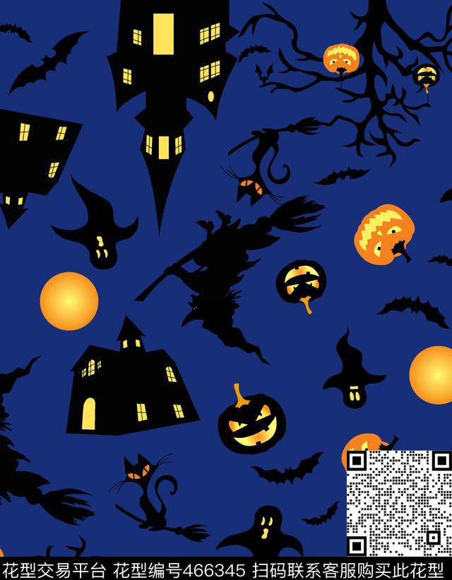 时尚童装万圣节主题印花时尚泳装传统印花华亿平台下载（图片编号: 466345） - 瓦栏（Walan）