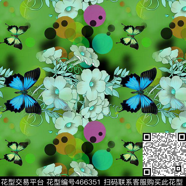 花卉女装时尚数码印花华亿平台下载（图片编号: 466351） - 瓦栏（Walan）