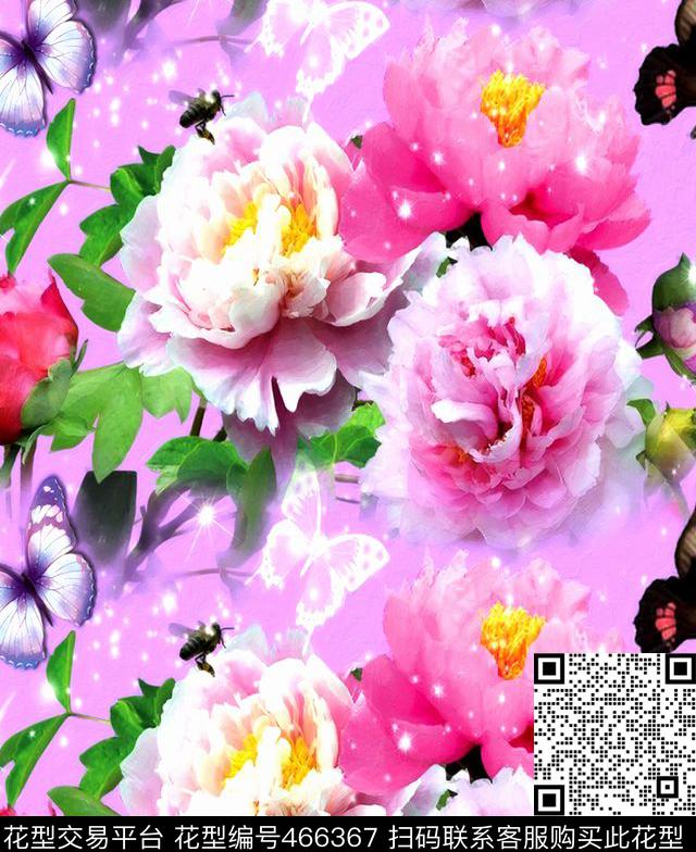 大牌花卉女装数码印花华亿平台下载（图片编号: 466367） - 瓦栏（Walan）