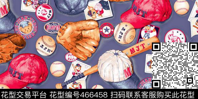 卡通帽子手套数码印花华亿平台下载（图片编号: 466458） - 瓦栏（Walan）