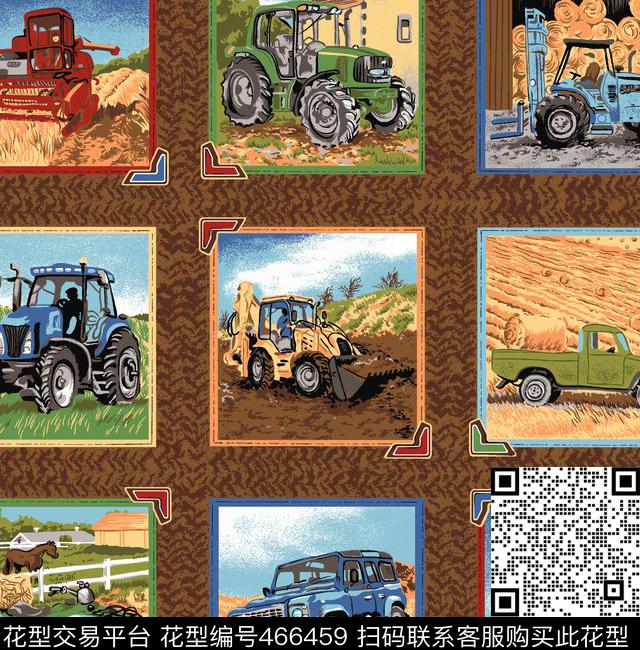 车子卡片卡通数码印花华亿平台下载（图片编号: 466459） - 瓦栏（Walan）