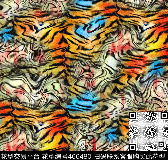 动物皮纹虎皮纹抽象数码印花华亿平台下载（图片编号: 466480） - 瓦栏（Walan）