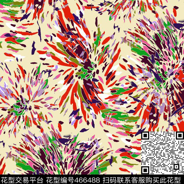 几何彩色多边形长柱数码印花华亿平台下载（图片编号: 466488） - 瓦栏（Walan）