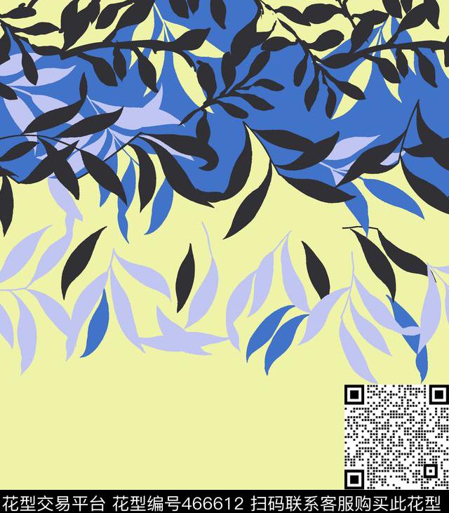 热带树叶沙滩裤传统印花华亿平台下载（图片编号: 466612） - 瓦栏（Walan）