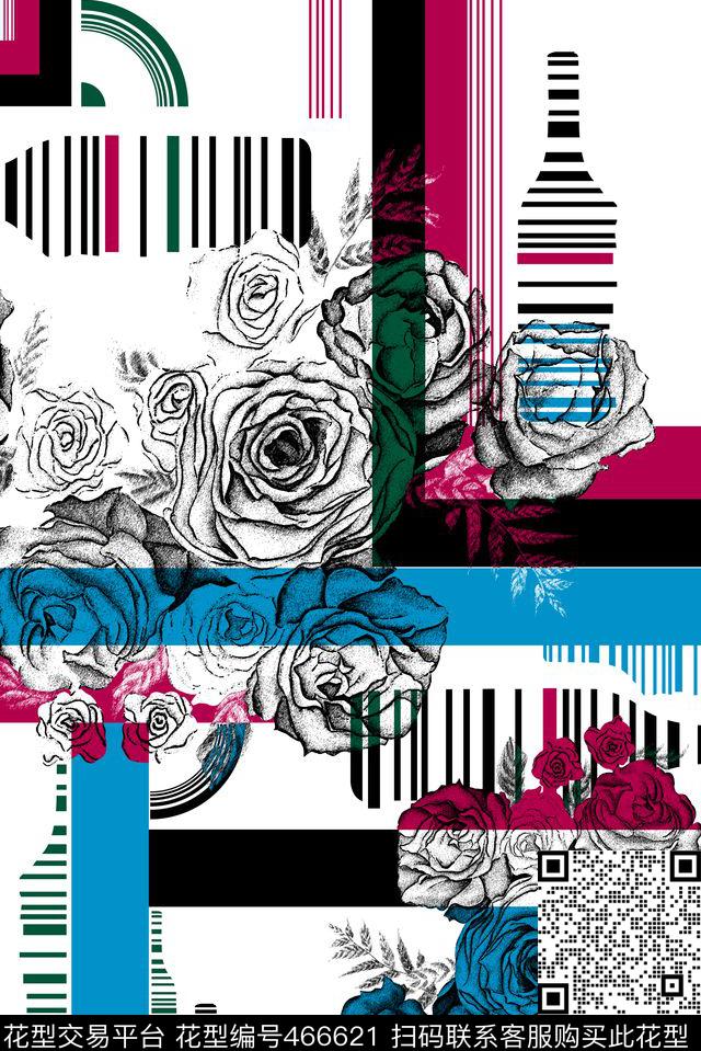 花卉家纺转移数码印花华亿平台下载（图片编号: 466621） - 瓦栏（Walan）