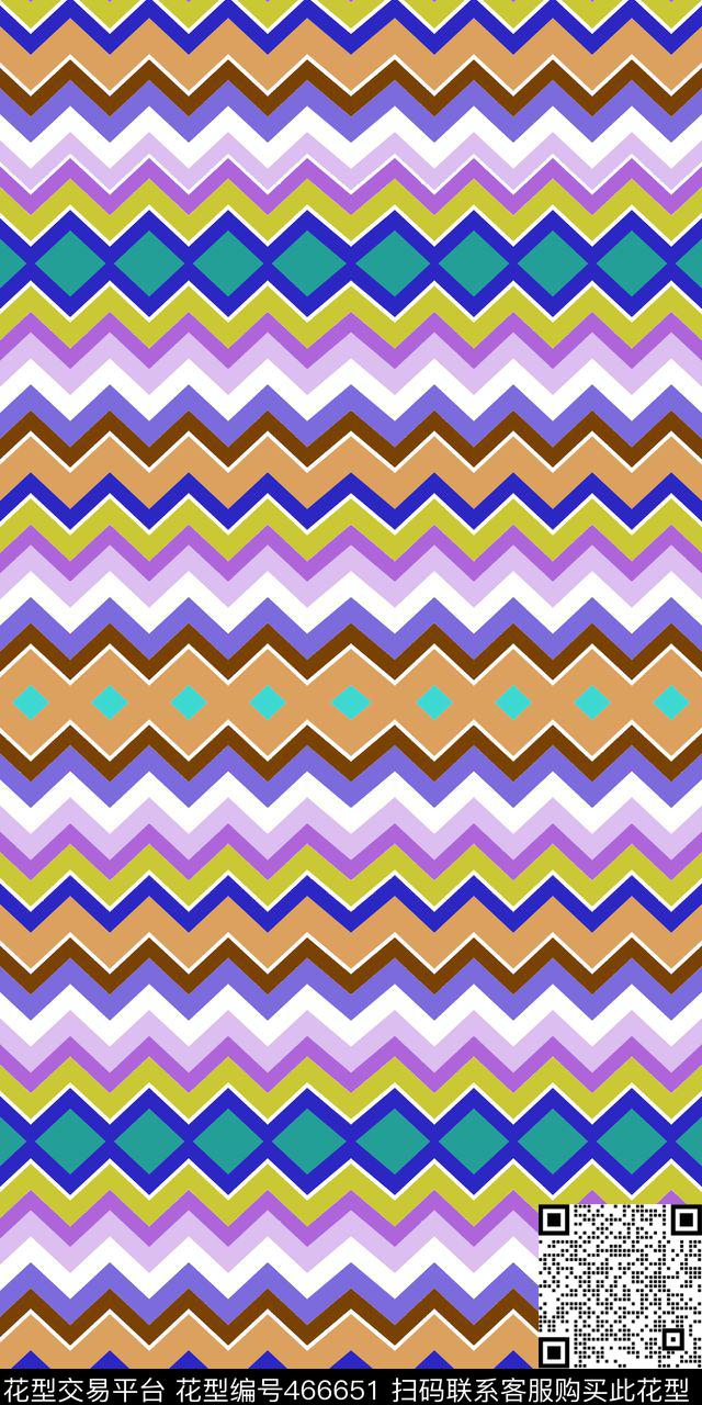 民族风部落风条纹传统印花华亿平台下载（图片编号: 466651） - 瓦栏（Walan）