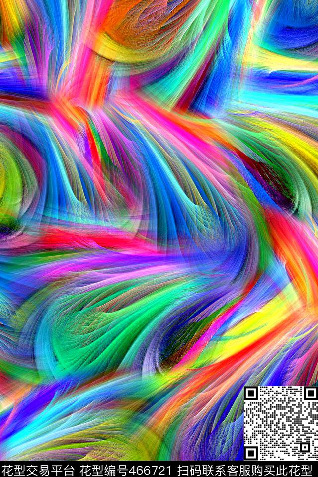抽象炫光条纹数码印花华亿平台下载（图片编号: 466721） - 瓦栏（Walan）