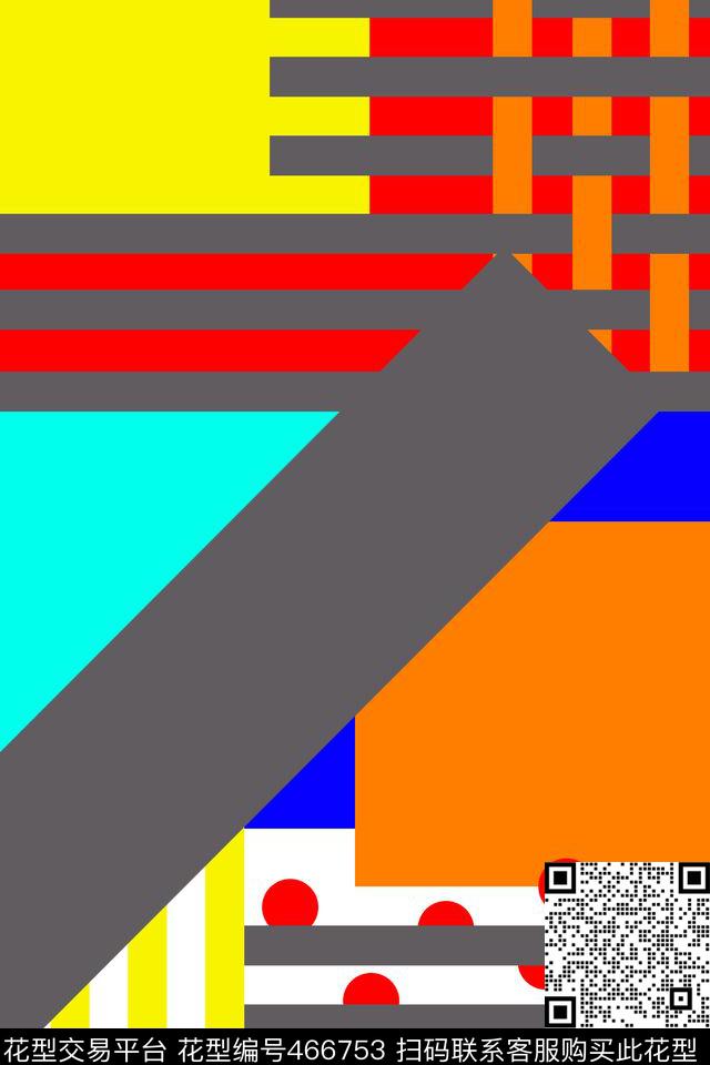 时尚几何条纹传统印花华亿平台下载（图片编号: 466753） - 瓦栏（Walan）