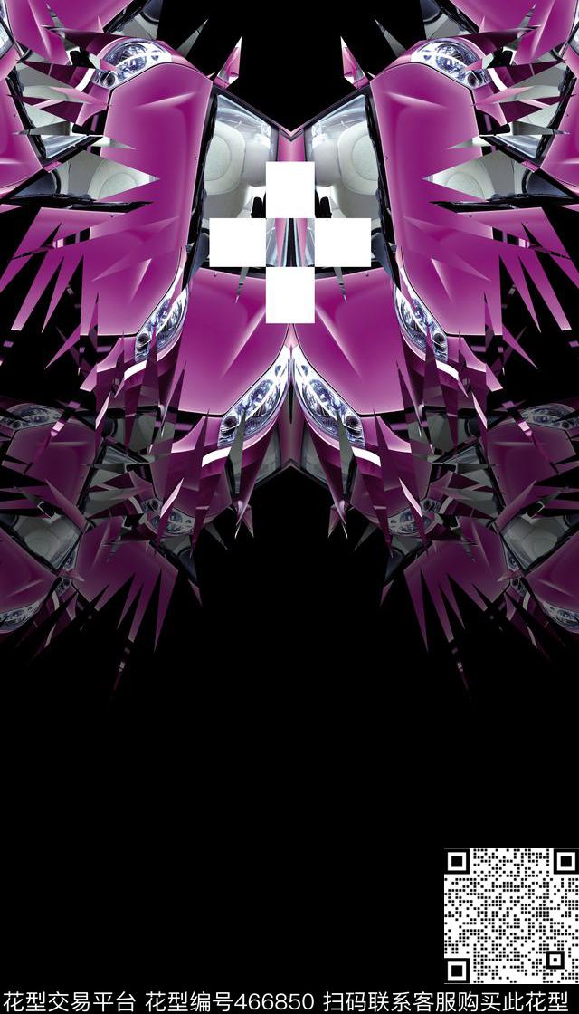 抽象复古解构数码印花华亿平台下载（图片编号: 466850） - 瓦栏（Walan）