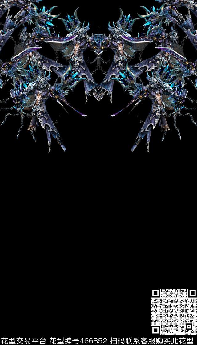 潮流抽象复古数码印花华亿平台下载（图片编号: 466852） - 瓦栏（Walan）