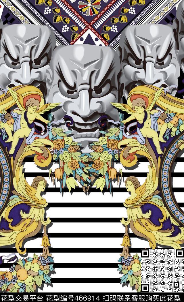 大牌定位流行时尚面具数码印花华亿平台下载（图片编号: 466914） - 瓦栏（Walan）